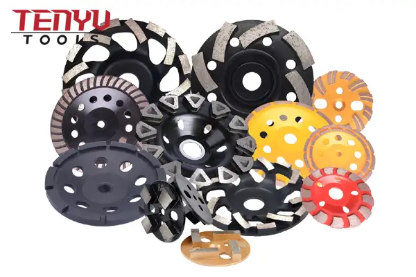Assortment of resin bond and metal bond diamond grinding wheels