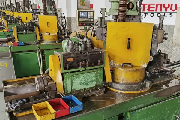 Factory production line for HSS step drill bits