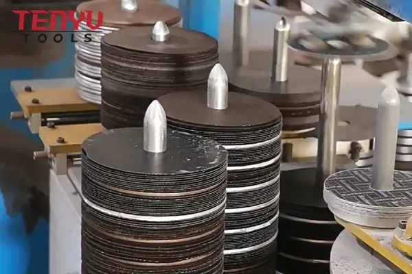 Modern cutting disc manufacturing facility with automated production lines