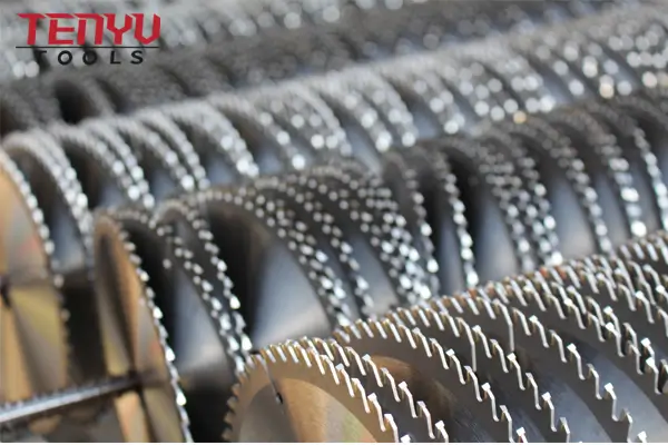 Close-up of a high-precision TCT circular saw blade