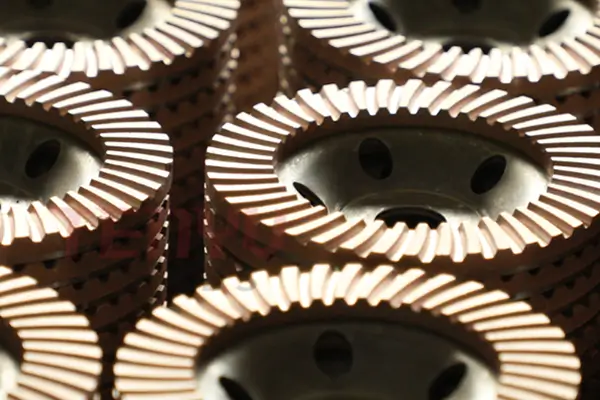 Warehouse with pallets of cup grinding wheels ready for shipment