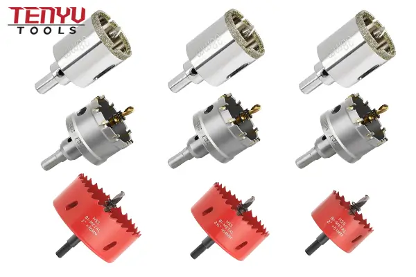 Assortment of Bi-Metal, TCT, and Diamond hole saws