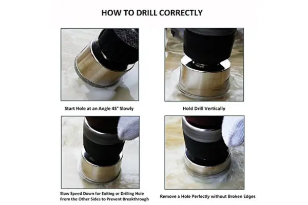 Diagram showing proper cooling and drilling technique for core bits