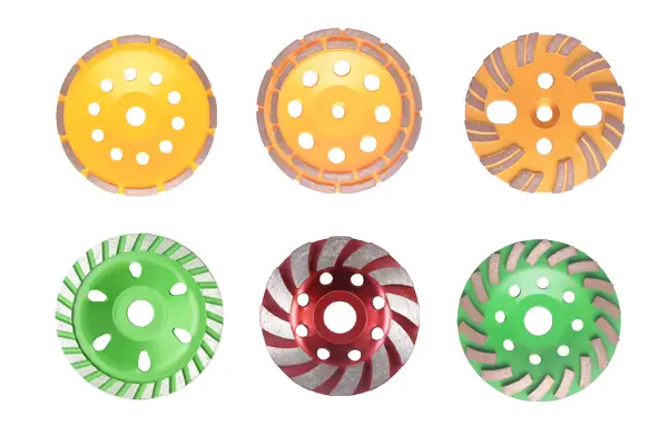 Close-up comparison of turbo rim and segmented disc designs