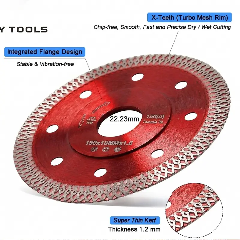Flange-Type Diamond Saw Blade for Concrete Ceramic Tile & Granite