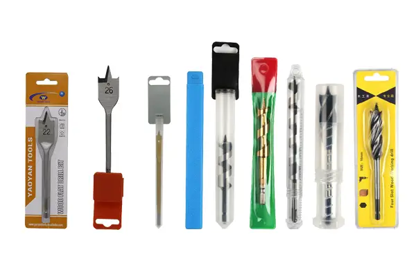 Packaged sets of spade bits and auger bits ready for wholesale