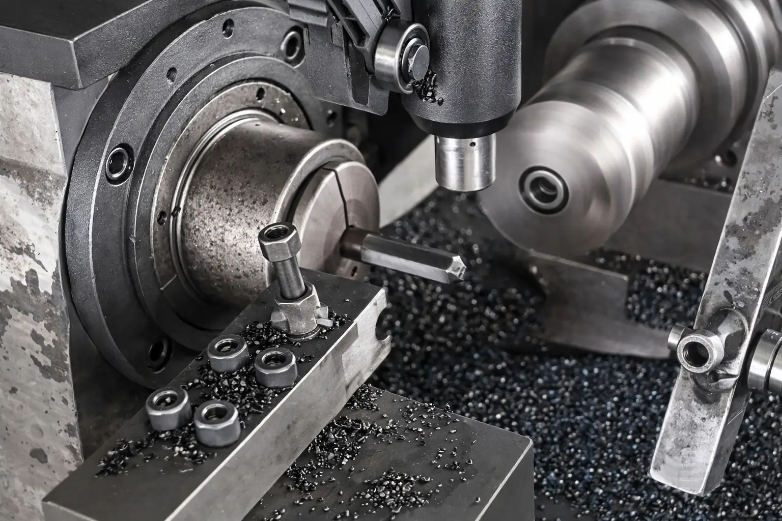 CNC lathe precision machining drill bit shanks with sparks