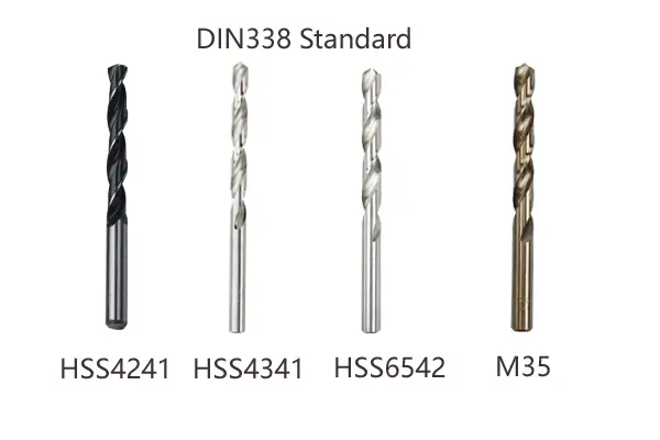 HSS DIN 338 drill bit material comparison 600x400