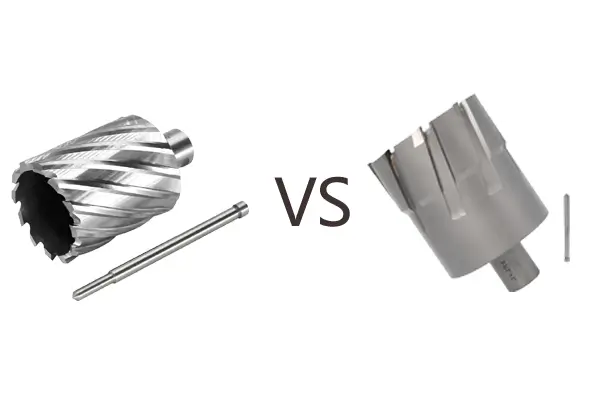 HSS annular cutter and TCT annular cutter comparison, 600x400