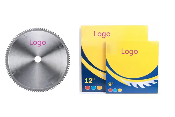 OEM aluminum cutting blade with custom logo and packaging