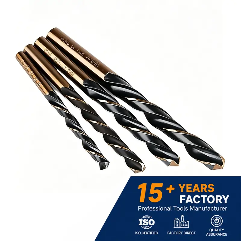Premium Black & Gold Dual-Finish HSS Drill Bits